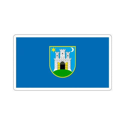 Flag of the City of Zagreb Croatia STICKER Vinyl Die-Cut Decal - The Sticker Space
