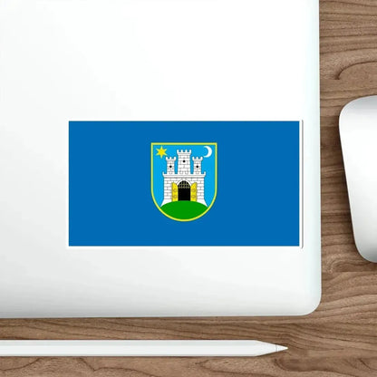Flag of the City of Zagreb Croatia STICKER Vinyl Die-Cut Decal - The Sticker Space