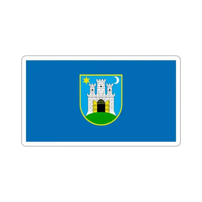 Flag of the City of Zagreb Croatia STICKER Vinyl Die-Cut Decal - The Sticker Space