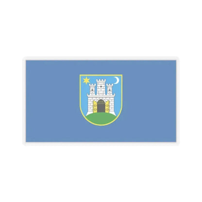 Flag of the City of Zagreb Croatia - STICKER Vinyl Kiss-Cut Decal 2 Inch Transparent - The Sticker Space