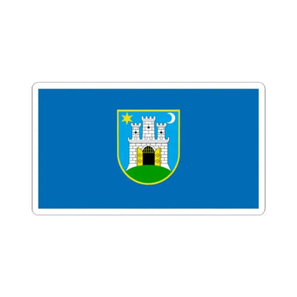 Flag of the City of Zagreb Croatia - STICKER Vinyl Kiss-Cut Decal 2 Inch White - The Sticker Space