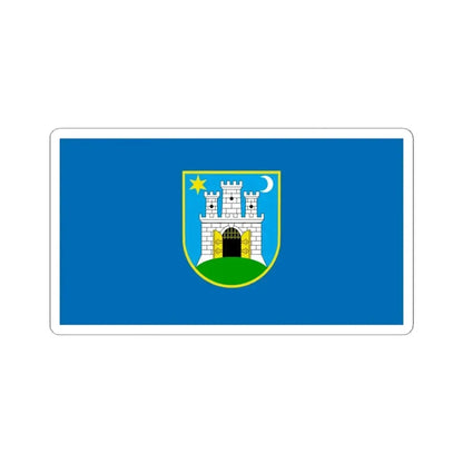 Flag of the City of Zagreb Croatia - STICKER Vinyl Kiss-Cut Decal 6 Inch White - The Sticker Space