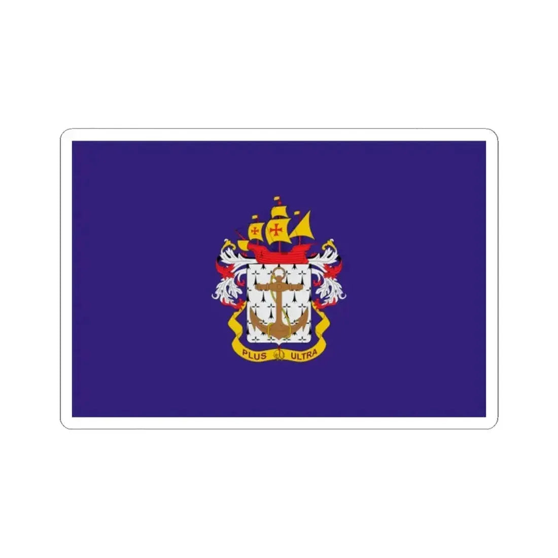 Flag of the Colombian Navy (Colombia) STICKER Vinyl Kiss-Cut Decal 2 Inch White - The Sticker Space