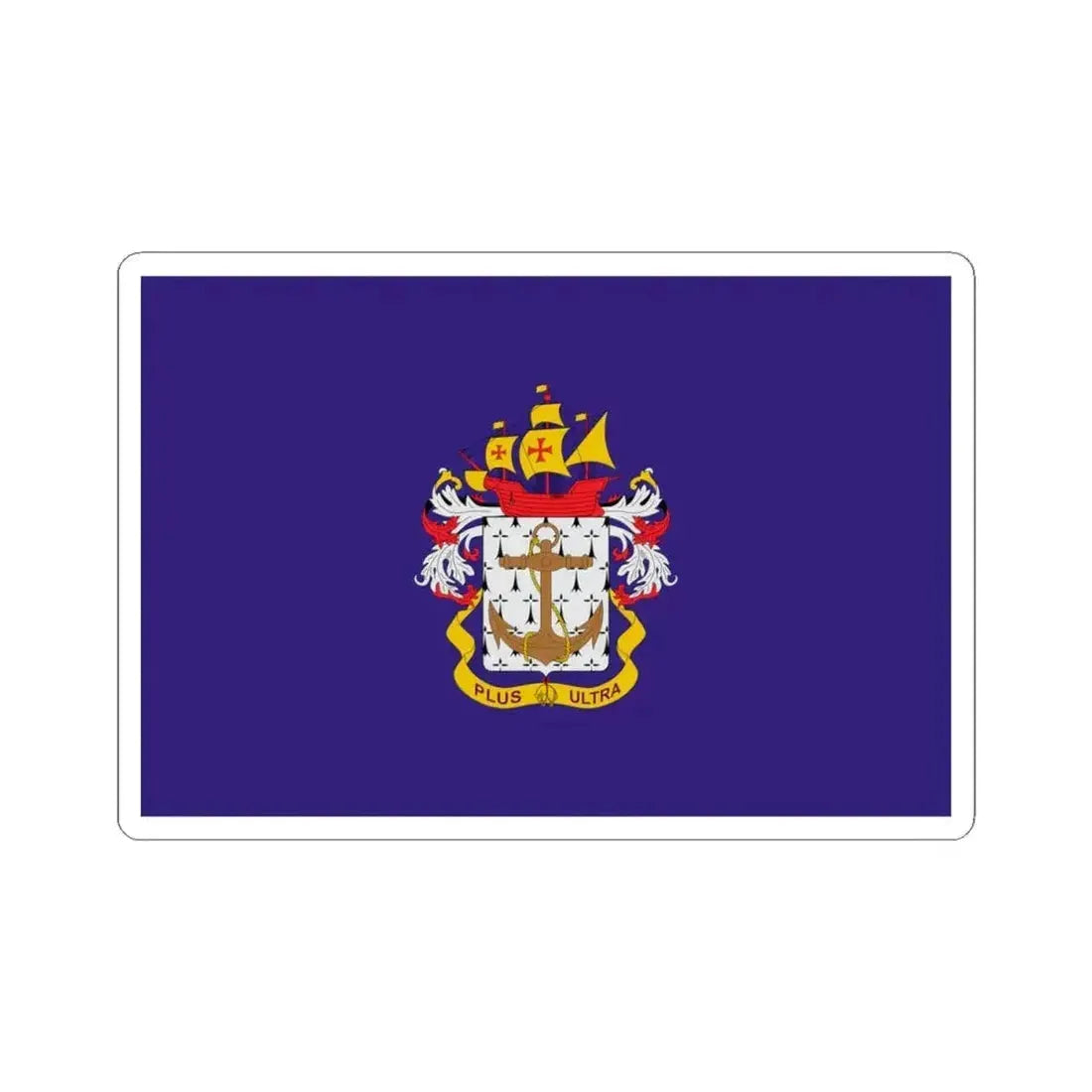 Flag of the Colombian Navy (Colombia) STICKER Vinyl Kiss-Cut Decal 4 Inch White - The Sticker Space