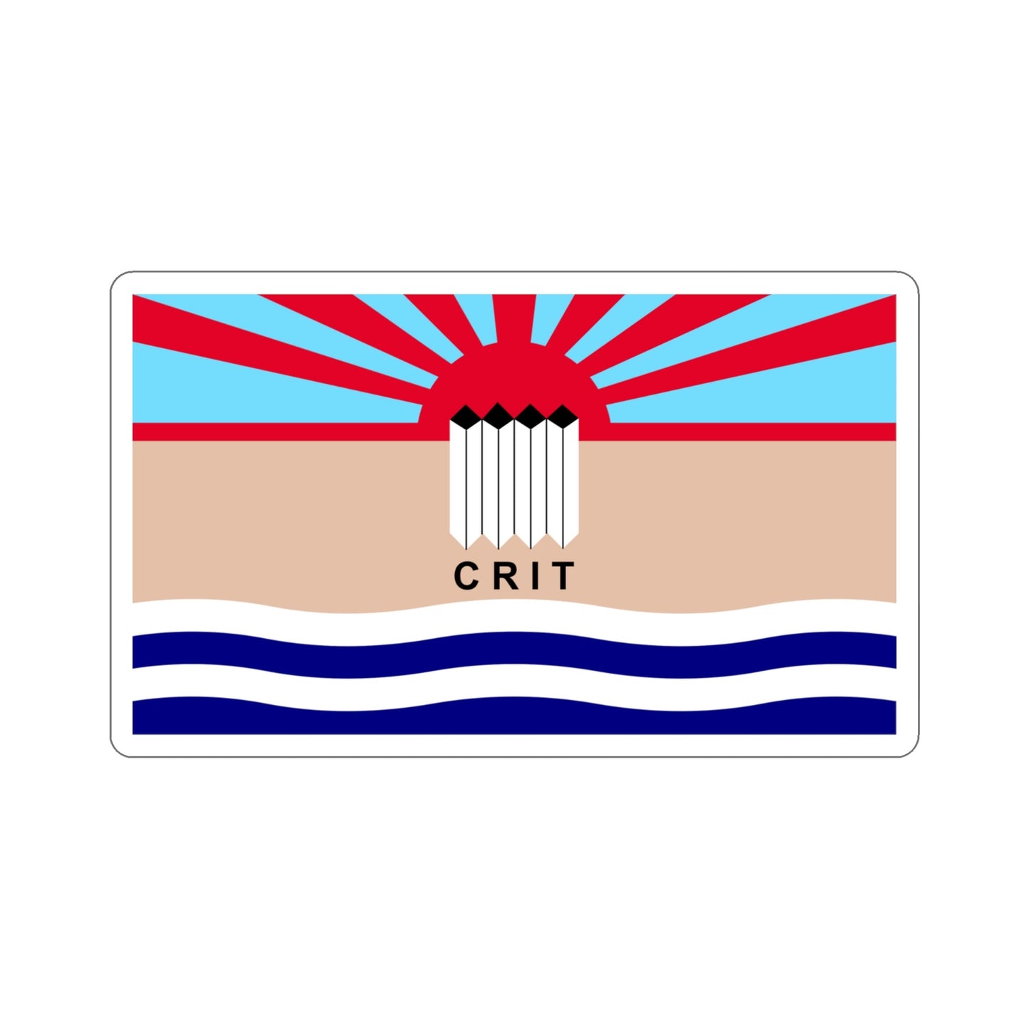 Flag of the Colorado River Indian Tribes STICKER Vinyl Die-Cut Decal-4 Inch-The Sticker Space