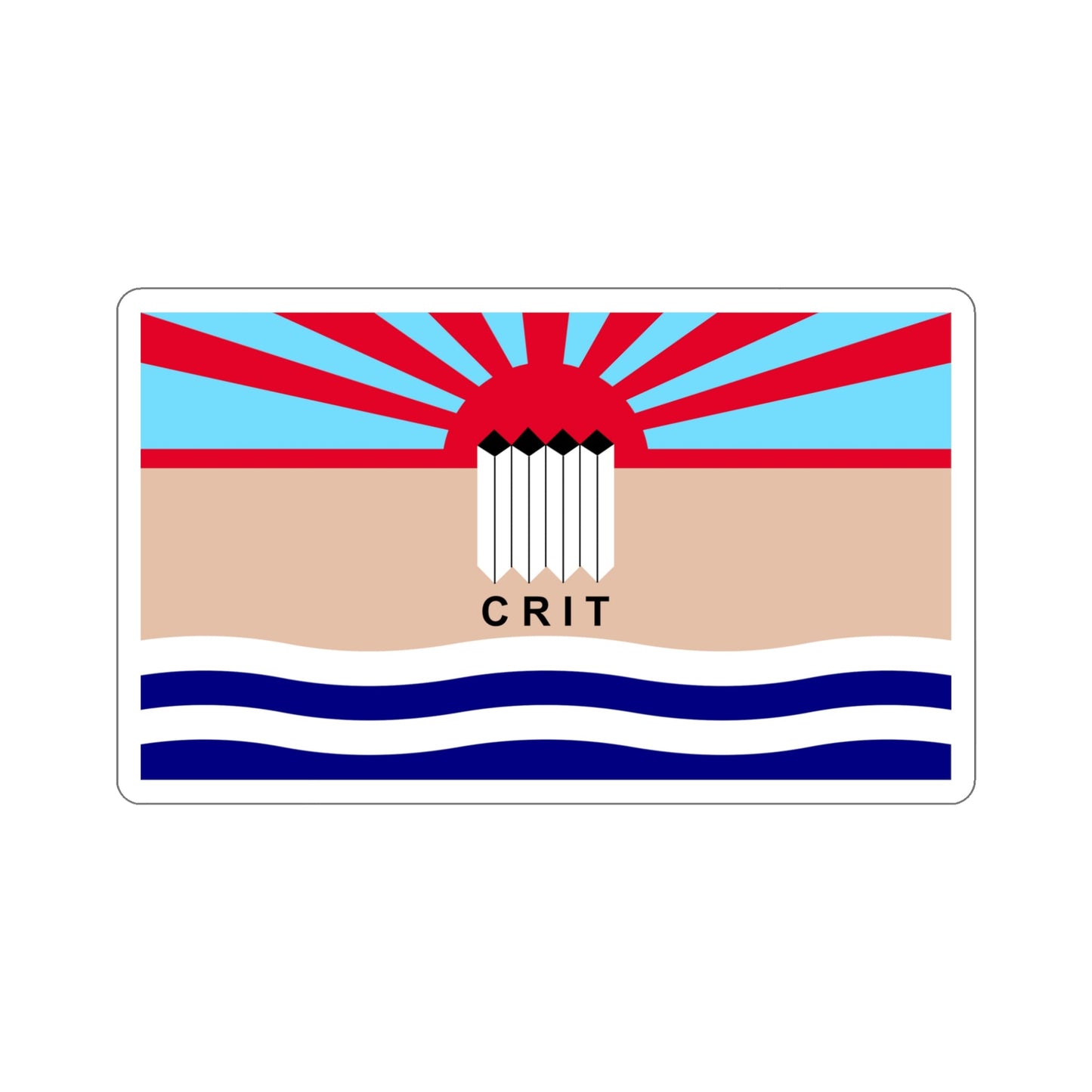 Flag of the Colorado River Indian Tribes STICKER Vinyl Die-Cut Decal-5 Inch-The Sticker Space