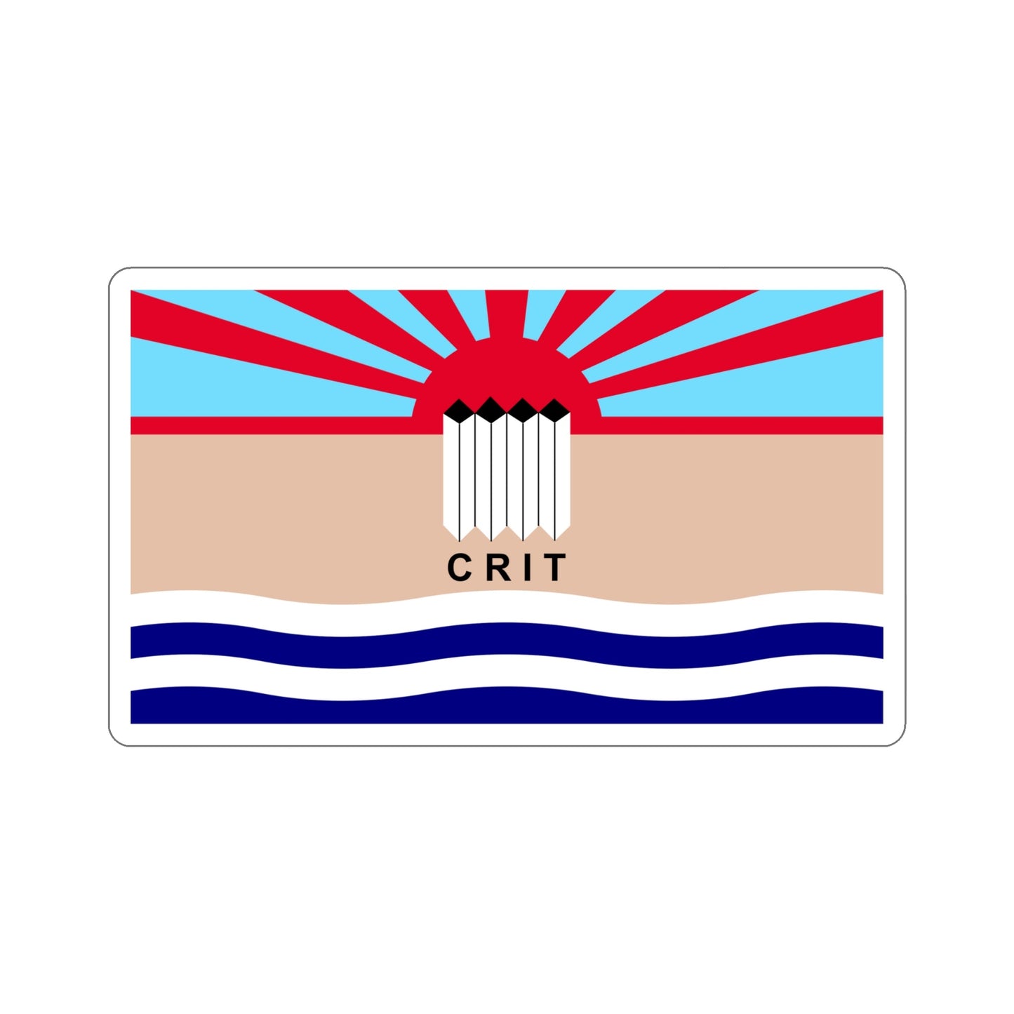 Flag of the Colorado River Indian Tribes STICKER Vinyl Die-Cut Decal-6 Inch-The Sticker Space