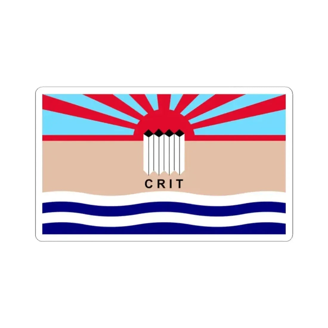 Flag of the Colorado River Indian Tribes (United States) STICKER Vinyl Kiss-Cut Decal 2 Inch White - The Sticker Space