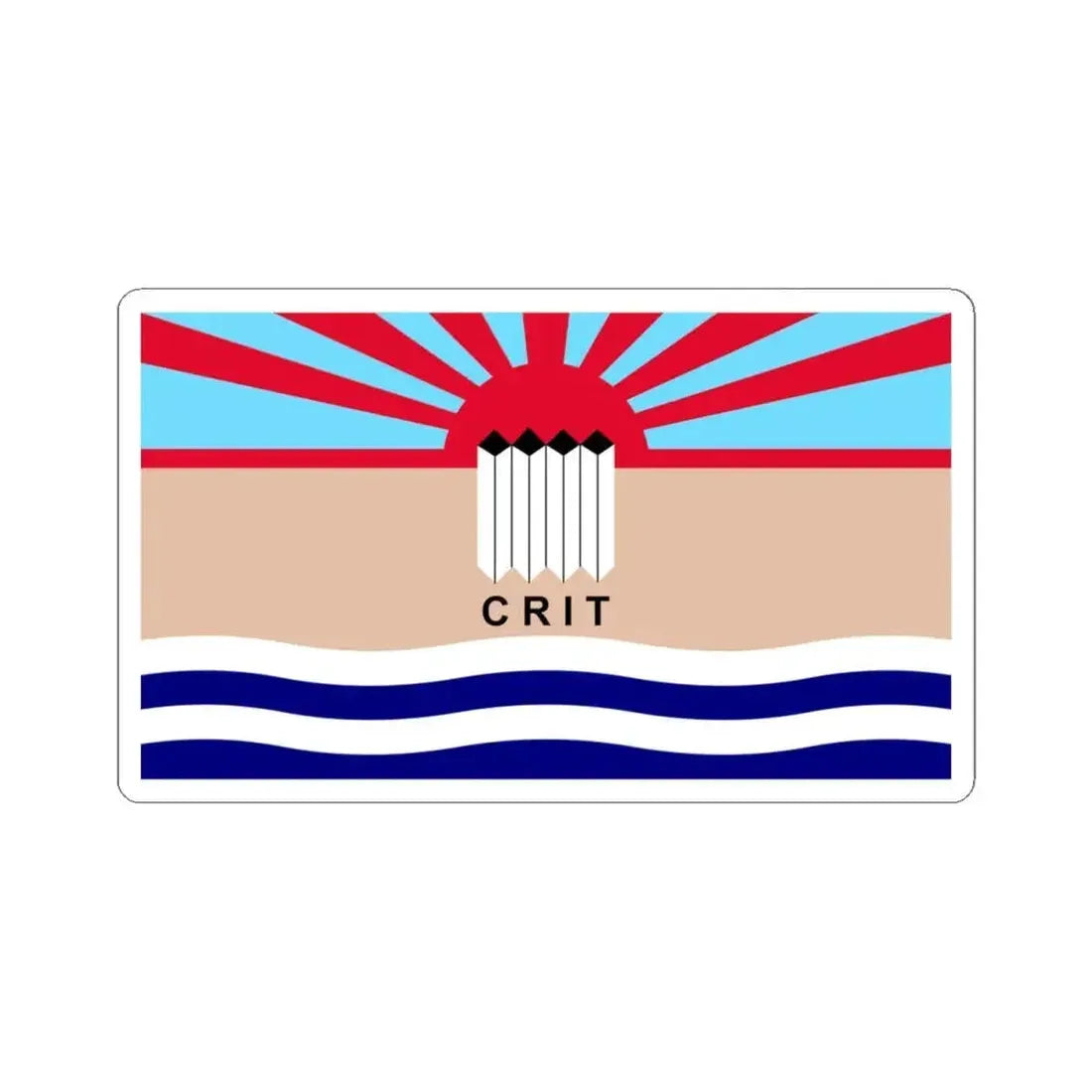 Flag of the Colorado River Indian Tribes (United States) STICKER Vinyl Kiss-Cut Decal 4 Inch White - The Sticker Space