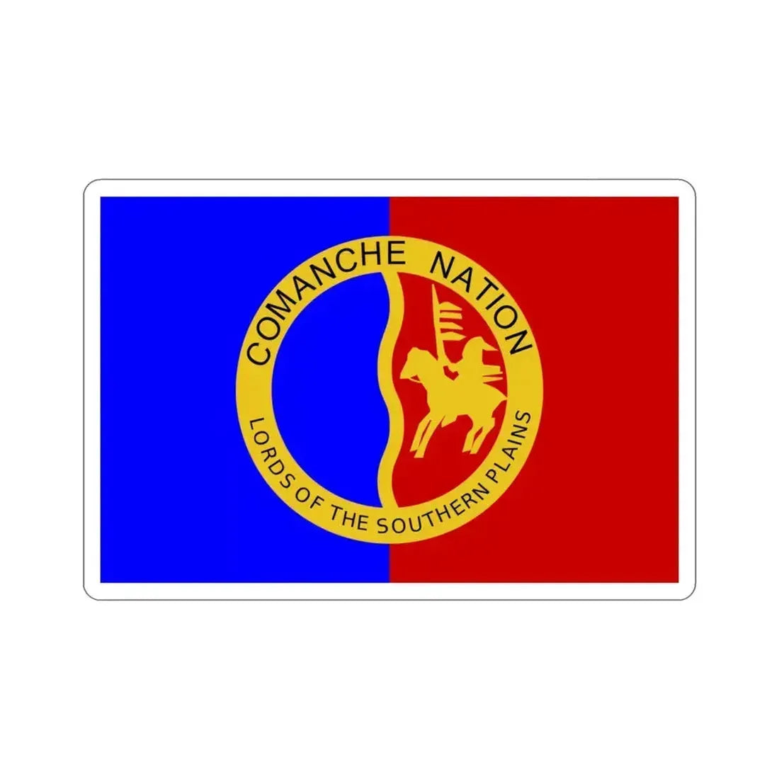 Flag of the Comanche Nation STICKER Vinyl Die-Cut Decal 3 Inch - The Sticker Space