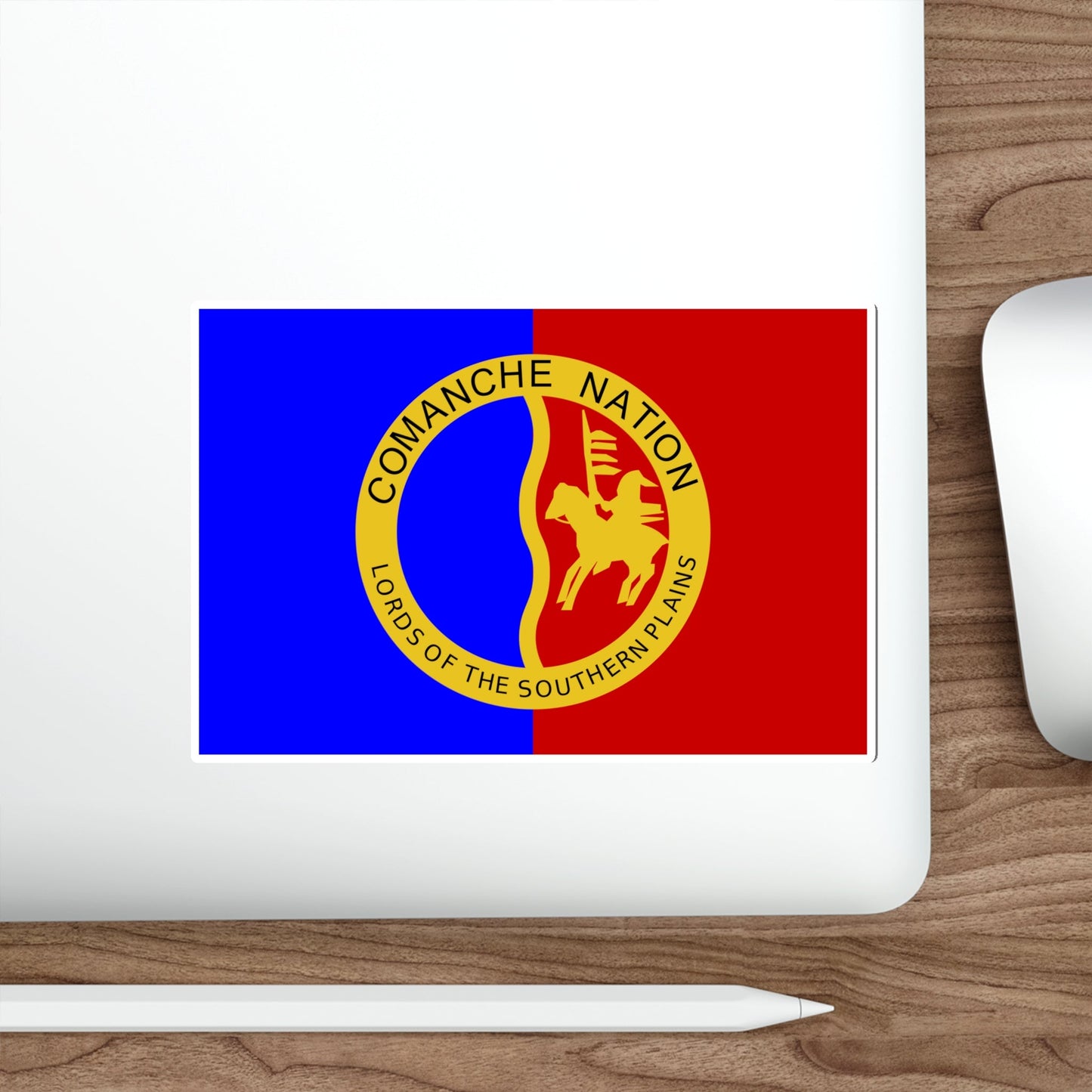 Flag of the Comanche Nation STICKER Vinyl Die-Cut Decal-The Sticker Space