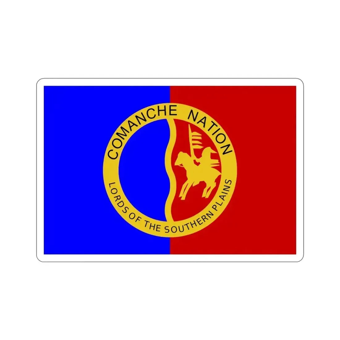Flag of the Comanche Nation STICKER Vinyl Die-Cut Decal - The Sticker Space