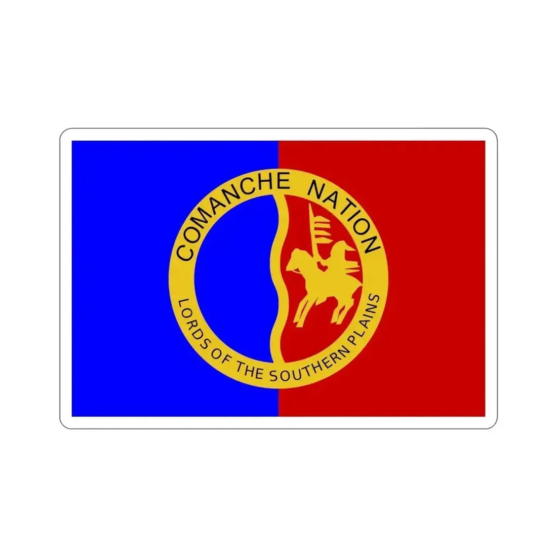 Flag of the Comanche Nation STICKER Vinyl Die-Cut Decal - The Sticker Space