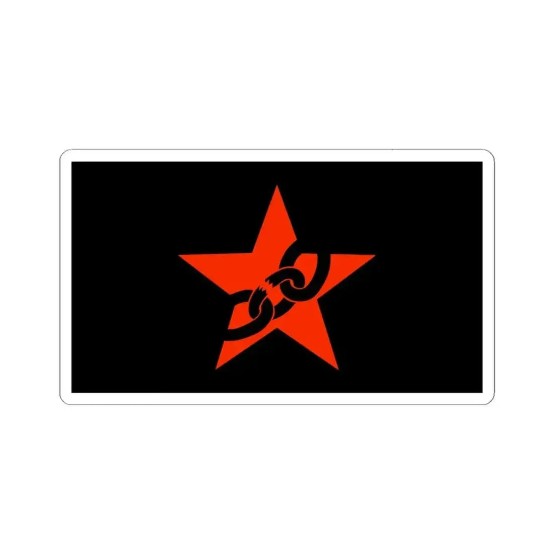 Flag of the Combat Organization of Anarcho-Communists (Belarus) STICKER Vinyl Kiss-Cut Decal 6 Inch White - The Sticker Space