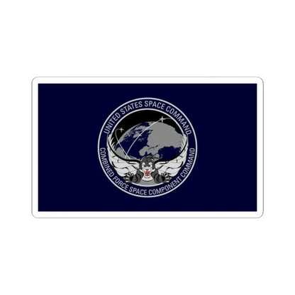 Flag of the Combined Force Space Component Command (United States) STICKER Vinyl Kiss-Cut Decal 2 Inch White - The Sticker Space