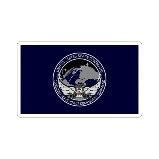 Flag of the Combined Force Space Component Command (United States) STICKER Vinyl Kiss-Cut Decal 2 Inch White - The Sticker Space
