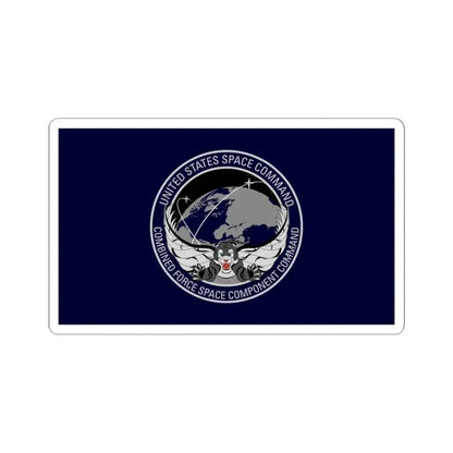 Flag of the Combined Force Space Component Command (United States) STICKER Vinyl Kiss-Cut Decal 3 Inch White - The Sticker Space