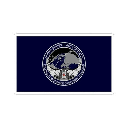 Flag of the Combined Force Space Component Command (United States) STICKER Vinyl Kiss-Cut Decal 6 Inch White - The Sticker Space