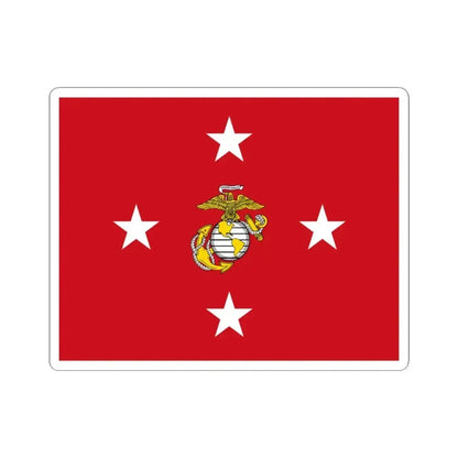 Flag of the Commandant of the United States Marine Corps (United States) STICKER Vinyl Kiss-Cut Decal 4 Inch White - The Sticker Space