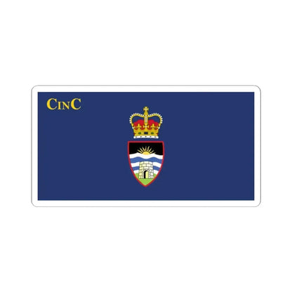 Flag of the Commander in Chief of Antigua and Barbuda pre 2023 (Antigua and Barbuda) STICKER Vinyl Kiss-Cut Decal 2 Inch White - The Sticker Space