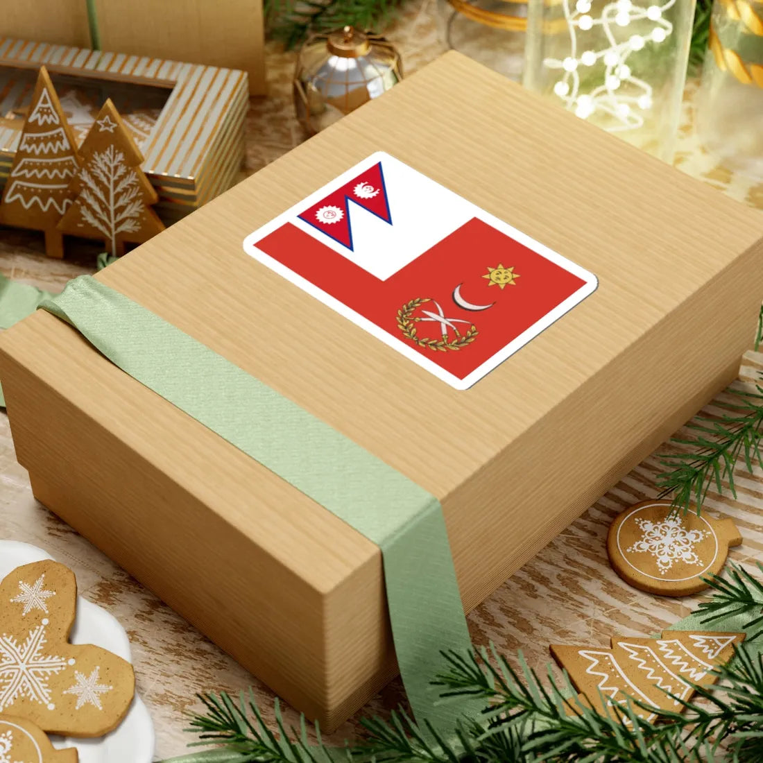 Flag of the Commander-in-Chief of the Nepal Army circa 1969 (Nepal) STICKER Vinyl Kiss-Cut Decal - The Sticker Space