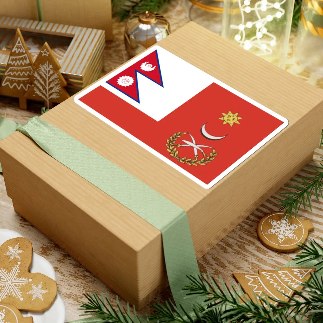 Flag of the Commander-in-Chief of the Nepal Army circa 1969 (Nepal) STICKER Vinyl Kiss-Cut Decal - The Sticker Space