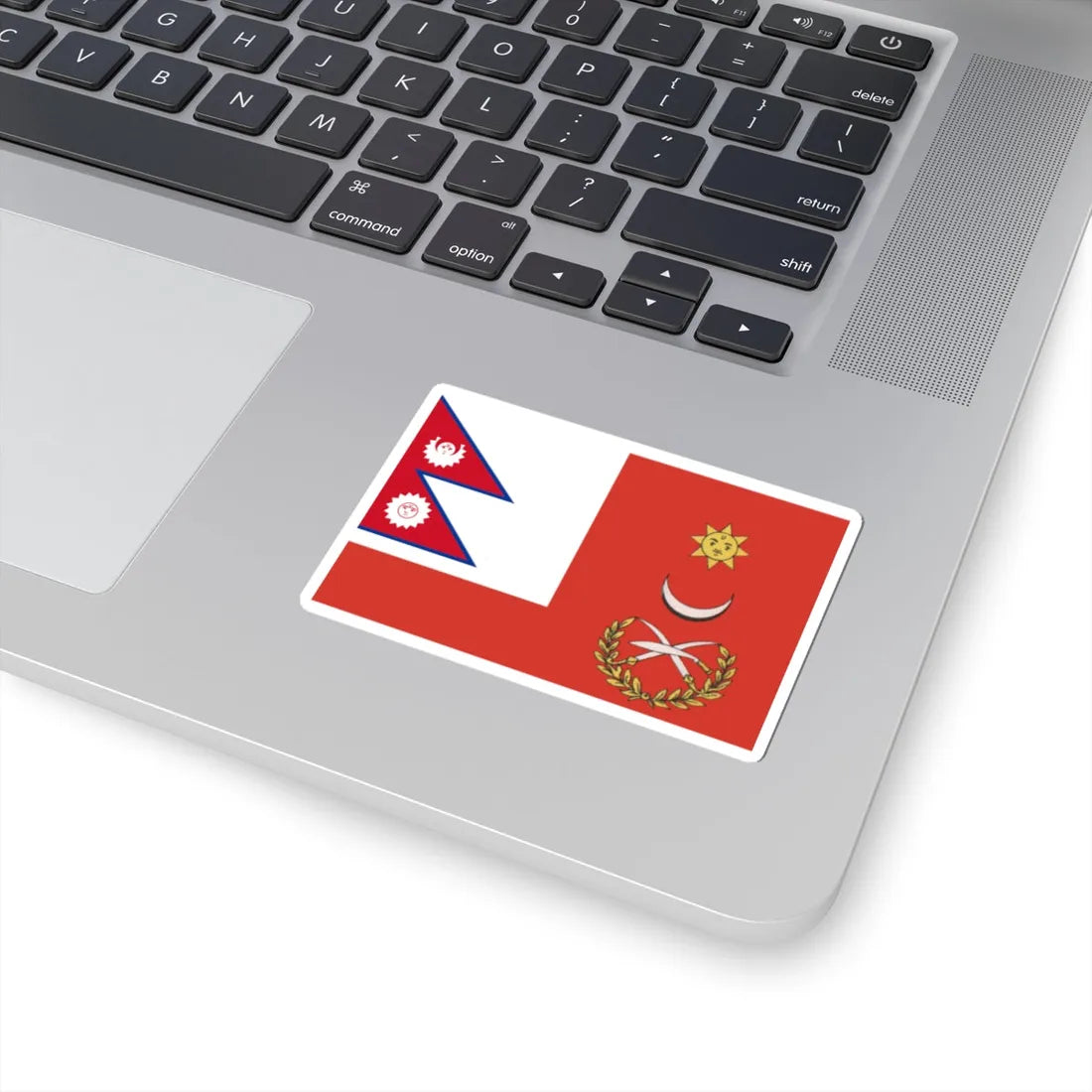 Flag of the Commander-in-Chief of the Nepal Army circa 1969 (Nepal) STICKER Vinyl Kiss-Cut Decal - The Sticker Space
