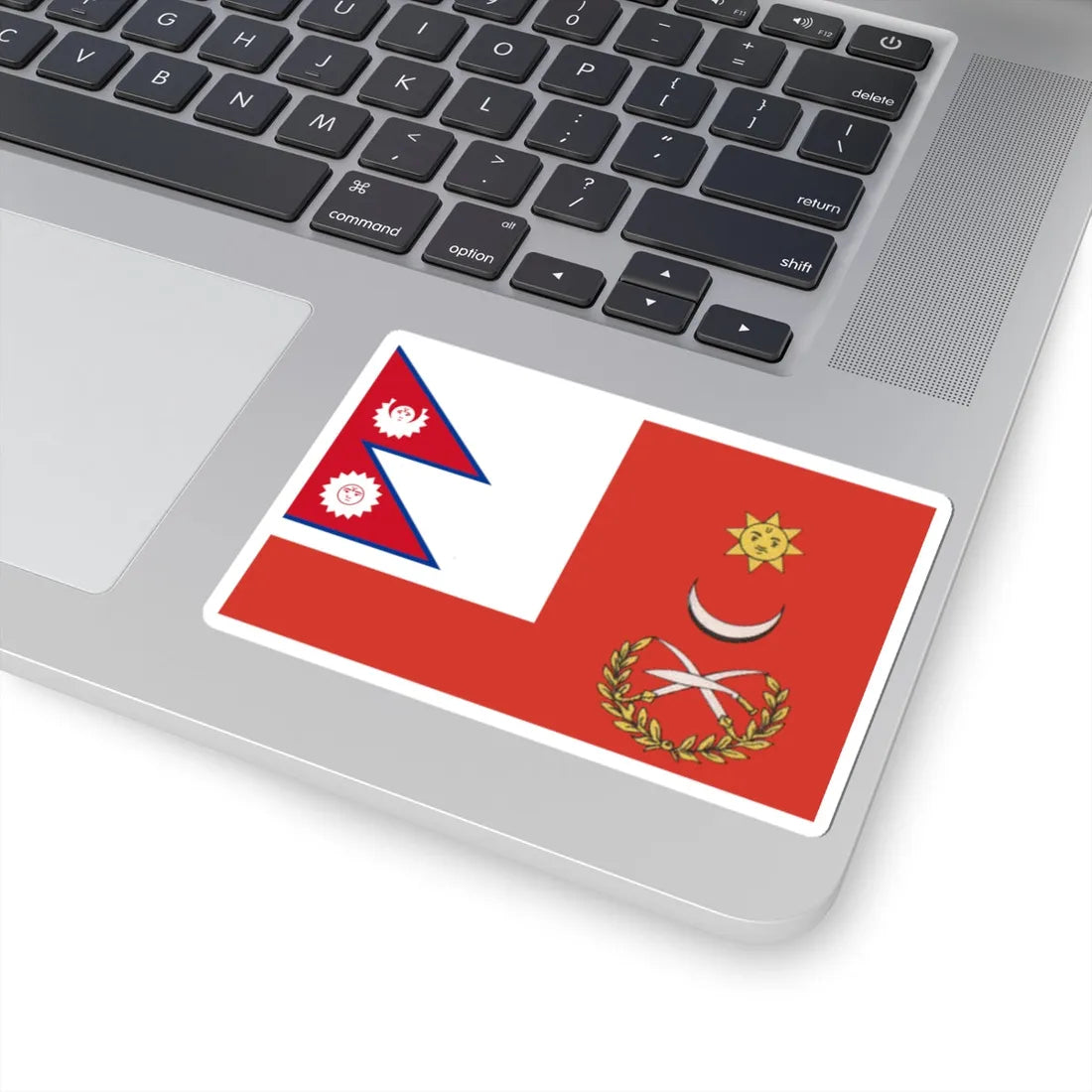 Flag of the Commander-in-Chief of the Nepal Army circa 1969 (Nepal) STICKER Vinyl Kiss-Cut Decal - The Sticker Space