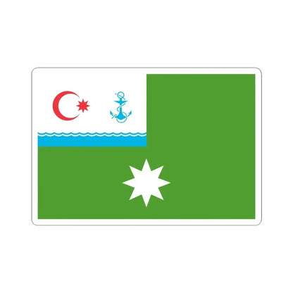 Flag of the Commander of Group of Vessels of the Azerbaijan State Border Service (Azerbaijan) STICKER Vinyl Kiss-Cut Decal 4 Inch White - The Sticker Space