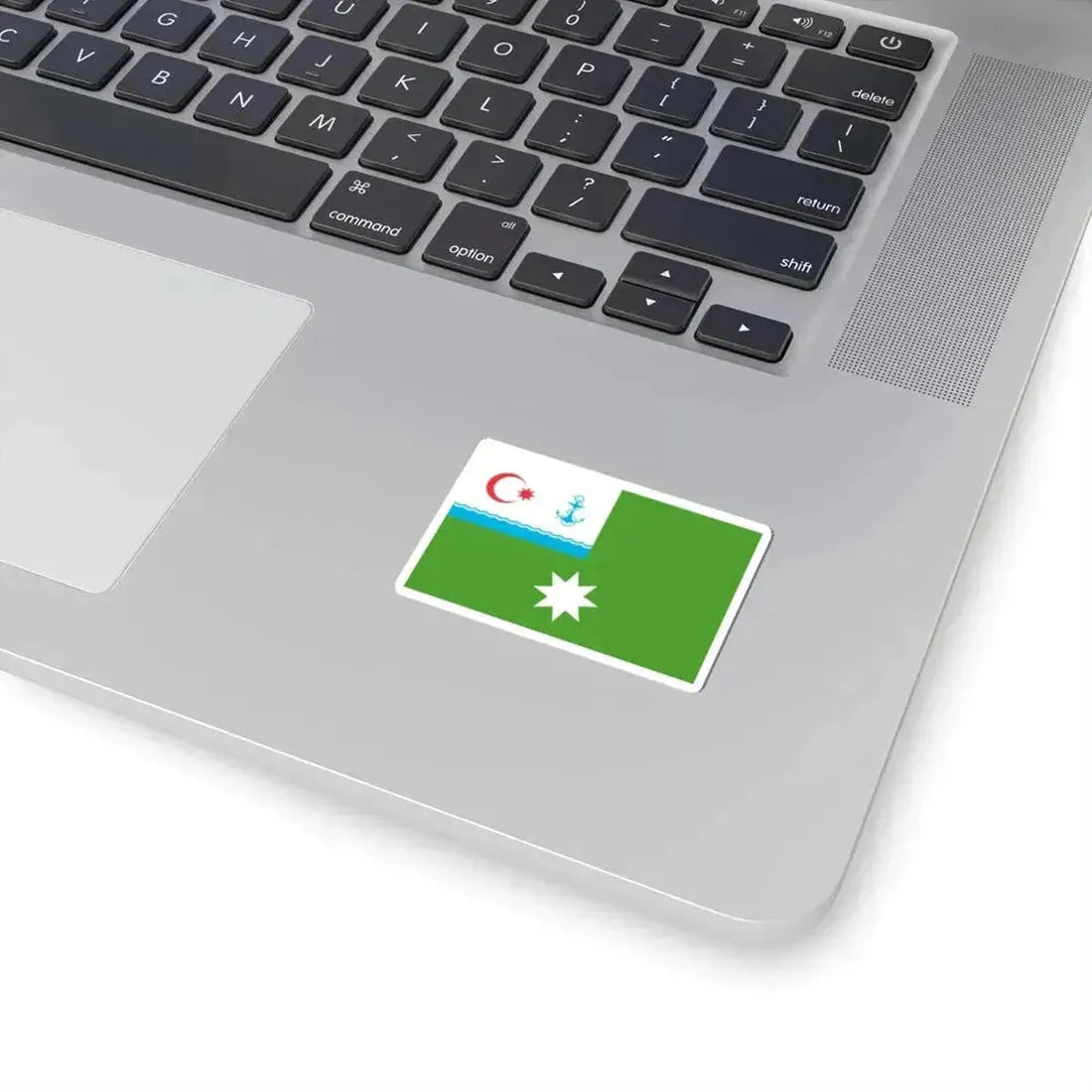 Flag of the Commander of Group of Vessels of the Azerbaijan State Border Service (Azerbaijan) STICKER Vinyl Kiss-Cut Decal - The Sticker Space