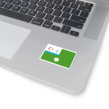 Flag of the Commander of Group of Vessels of the Azerbaijan State Border Service (Azerbaijan) STICKER Vinyl Kiss-Cut Decal - The Sticker Space