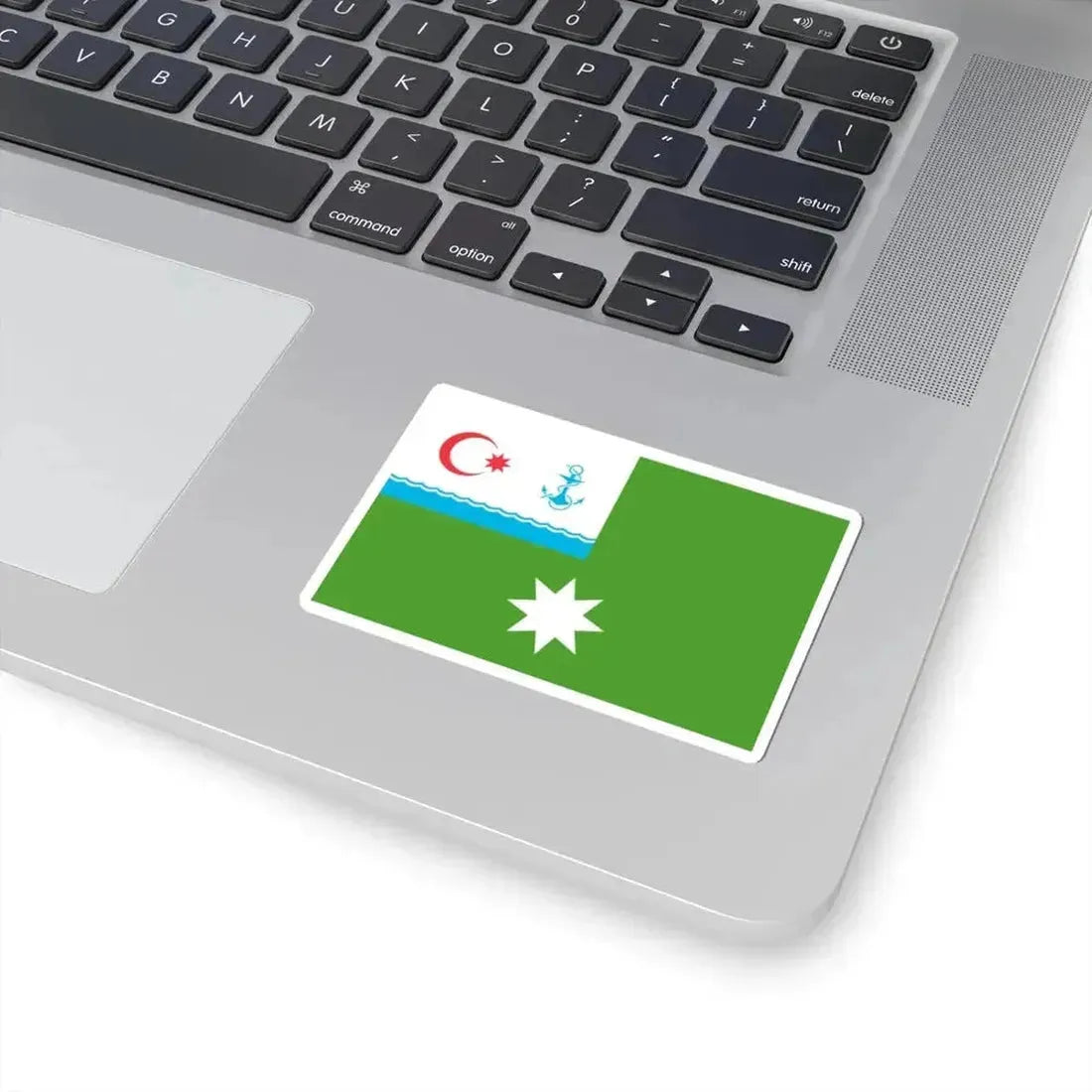 Flag of the Commander of Group of Vessels of the Azerbaijan State Border Service (Azerbaijan) STICKER Vinyl Kiss-Cut Decal - The Sticker Space