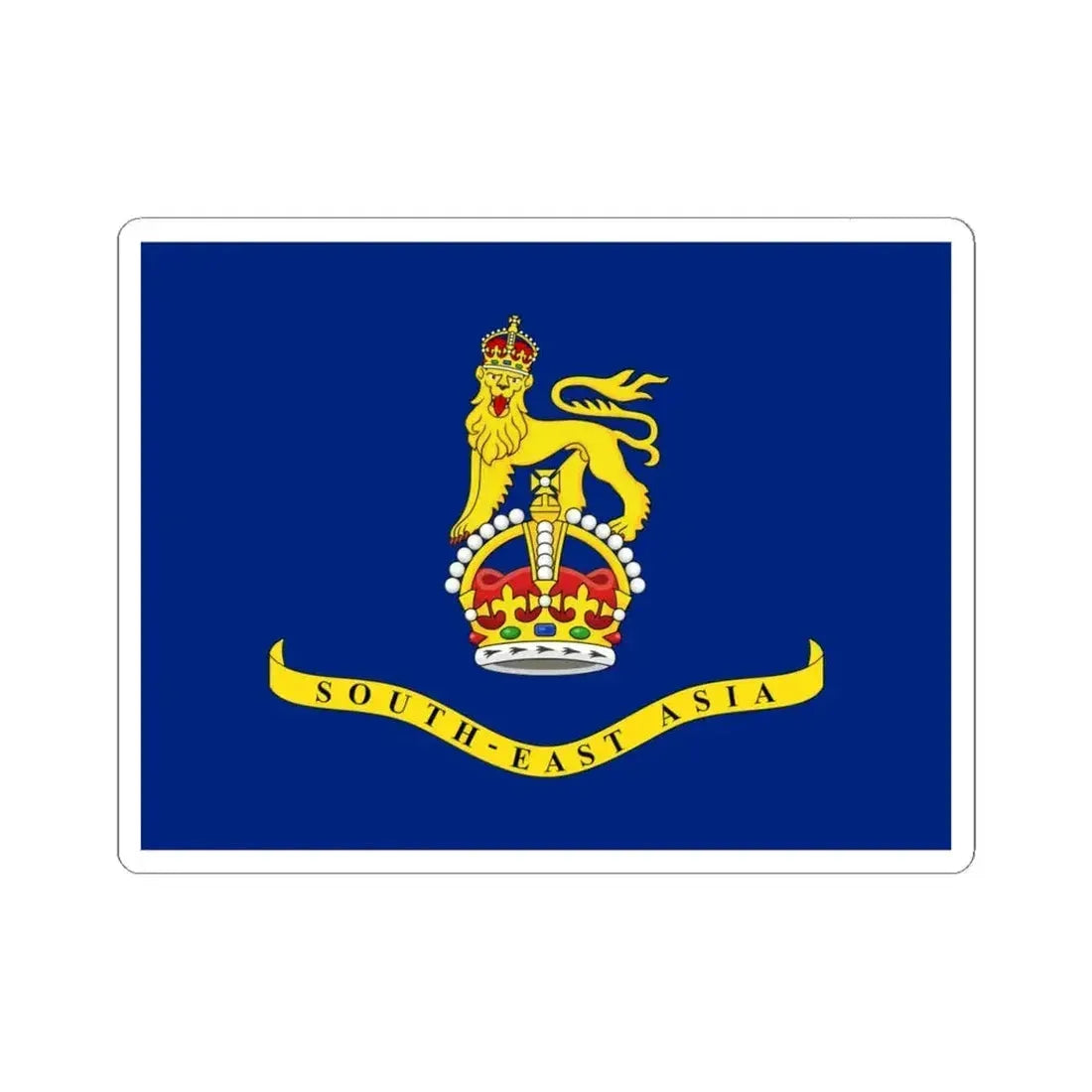 Flag of the Commissioner-General for South-East Asia 1946-1953 (Brunei) STICKER Vinyl Kiss-Cut Decal 4 Inch White - The Sticker Space