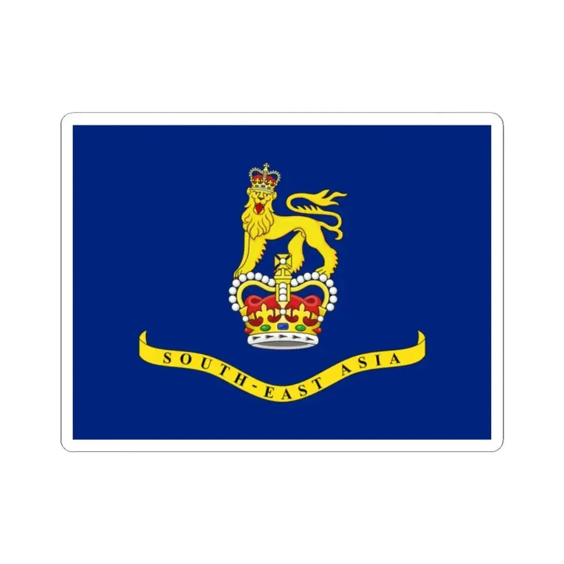Flag of the Commissioner-General for South-East Asia 1953-1963 (Brunei) STICKER Vinyl Kiss-Cut Decal 2 Inch White - The Sticker Space