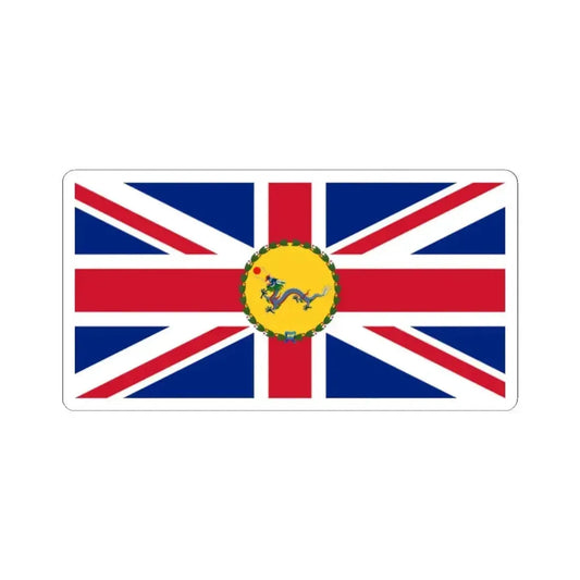 Flag of the Commissioner of Weihaiwei 1899-1903 (China) STICKER Vinyl Kiss-Cut Decal 2 Inch White - The Sticker Space