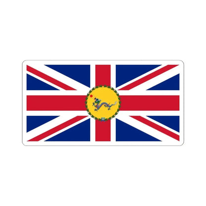 Flag of the Commissioner of Weihaiwei 1899-1903 (China) STICKER Vinyl Kiss-Cut Decal 4 Inch White - The Sticker Space