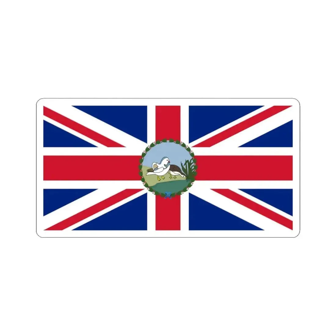 Flag of the Commissioner of Weihaiwei 1903-1930 (China) STICKER Vinyl Kiss-Cut Decal 3 Inch White - The Sticker Space