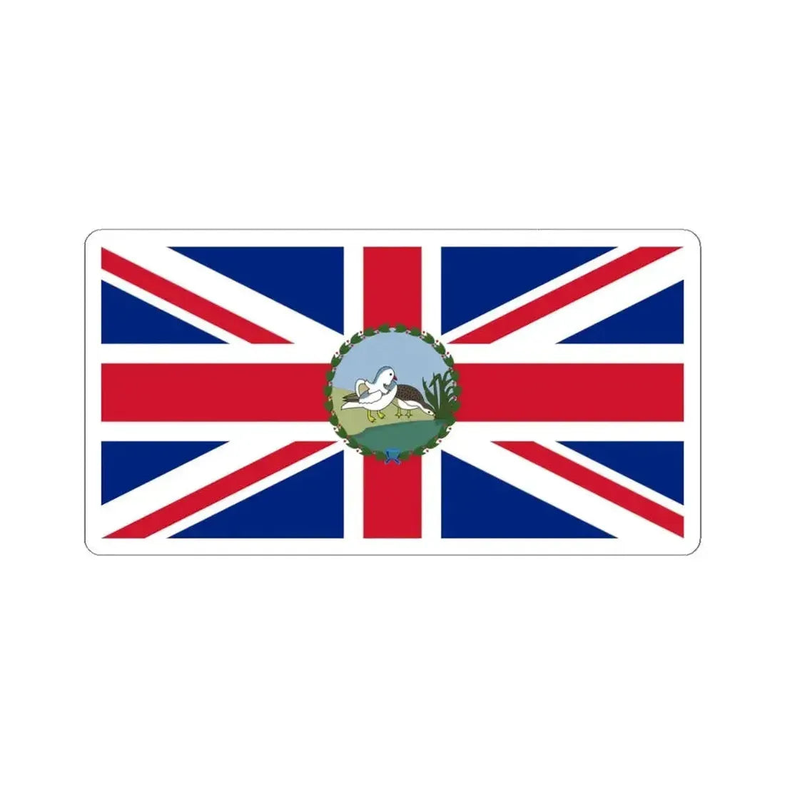 Flag of the Commissioner of Weihaiwei 1903-1930 (China) STICKER Vinyl Kiss-Cut Decal 4 Inch White - The Sticker Space