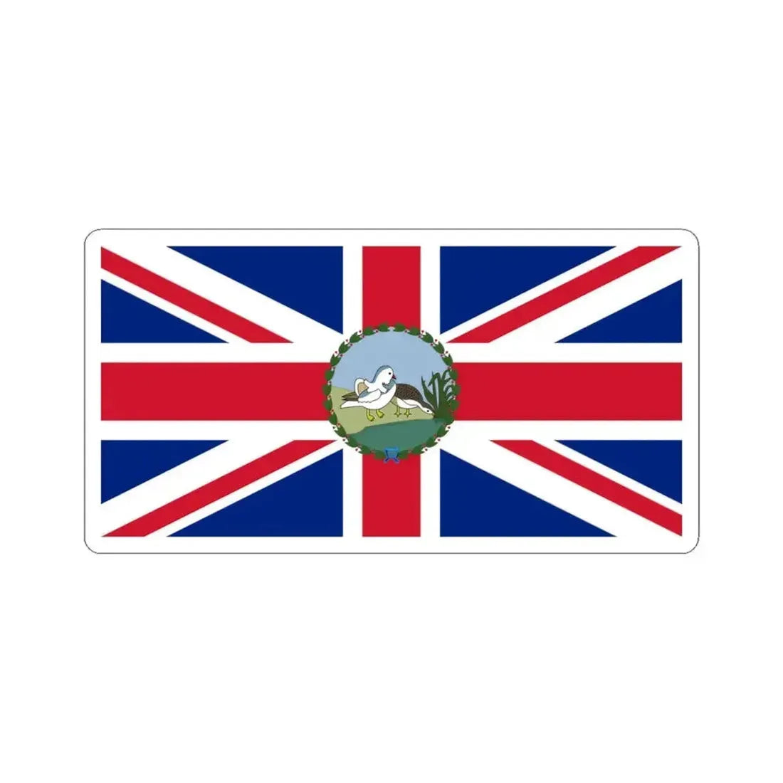 Flag of the Commissioner of Weihaiwei 1903-1930 (China) STICKER Vinyl Kiss-Cut Decal 6 Inch White - The Sticker Space