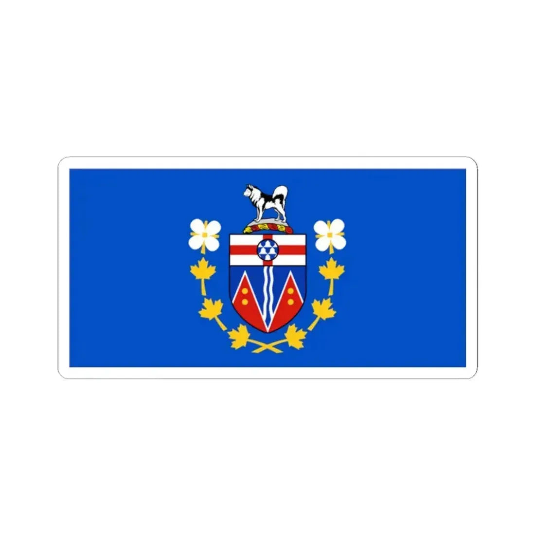 Flag of the Commissioner of Yukon (Canada) STICKER Vinyl Kiss-Cut Decal 2 Inch White - The Sticker Space