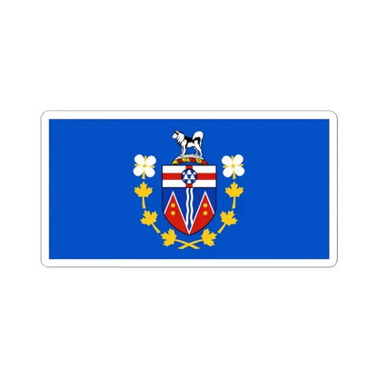 Flag of the Commissioner of Yukon (Canada) STICKER Vinyl Kiss-Cut Decal 3 Inch White - The Sticker Space