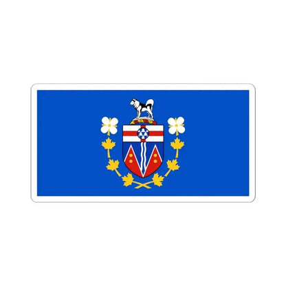 Flag of the Commissioner of Yukon (Canada) STICKER Vinyl Kiss-Cut Decal 4 Inch White - The Sticker Space