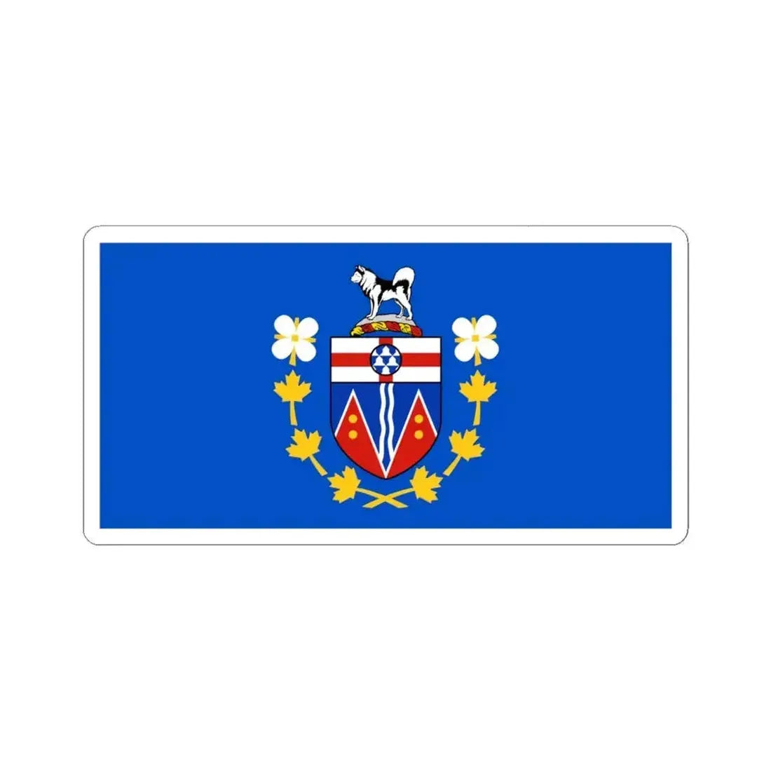 Flag of the Commissioner of Yukon (Canada) STICKER Vinyl Kiss-Cut Decal 6 Inch White - The Sticker Space