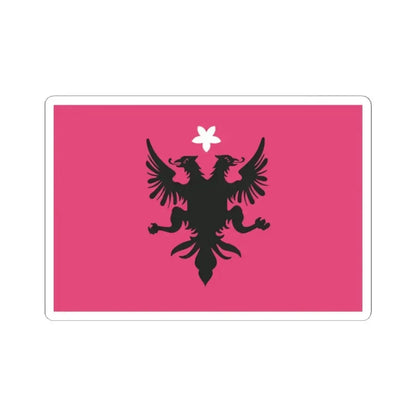Flag of the Committee for the National Defence of Kosovo 1918 (Albania) STICKER Vinyl Kiss-Cut Decal 2 Inch White - The Sticker Space