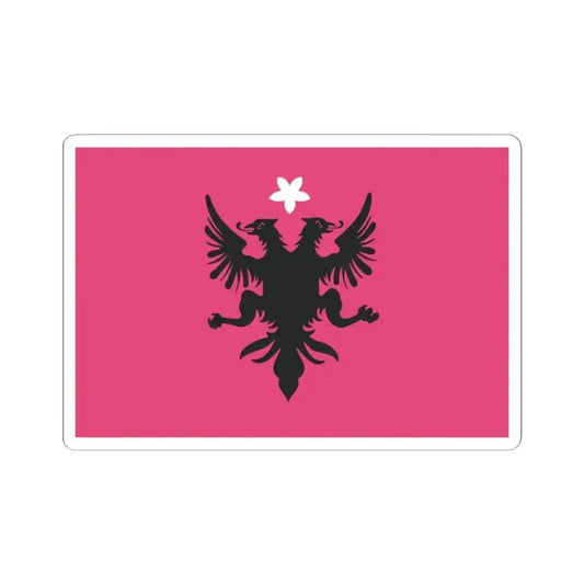 Flag of the Committee for the National Defence of Kosovo 1918 (Albania) STICKER Vinyl Kiss-Cut Decal 2 Inch White - The Sticker Space
