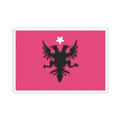 Flag of the Committee for the National Defence of Kosovo 1918 (Albania) STICKER Vinyl Kiss-Cut Decal 4 Inch White - The Sticker Space