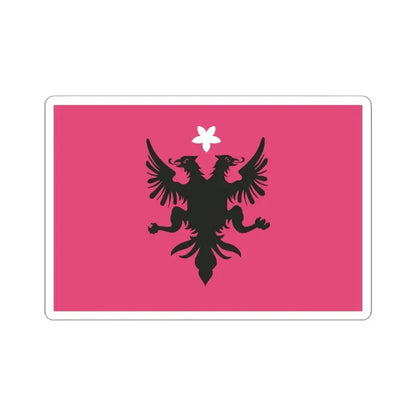 Flag of the Committee for the National Defence of Kosovo 1918 (Albania) STICKER Vinyl Kiss-Cut Decal 6 Inch White - The Sticker Space