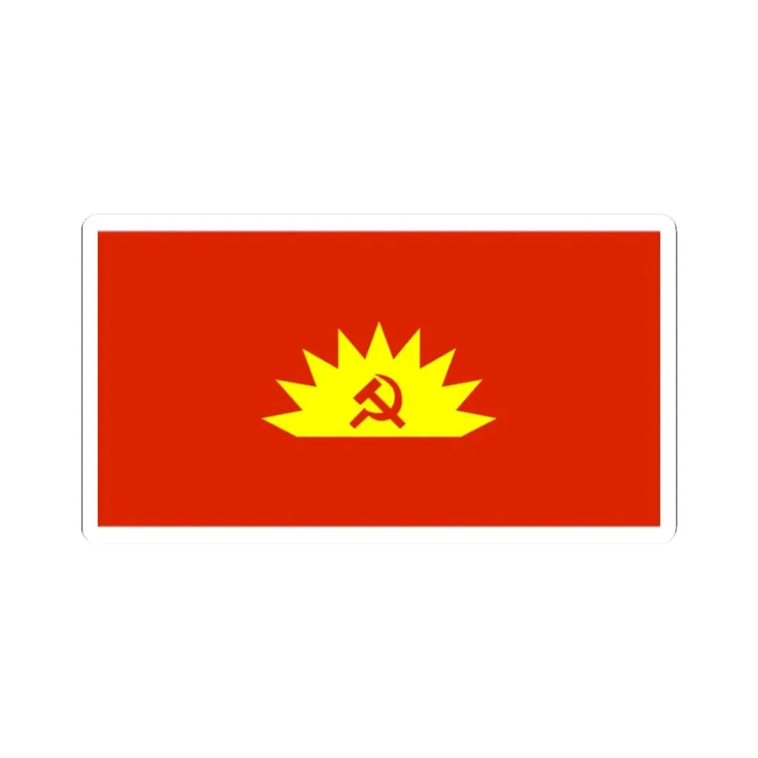 Flag of the Communist Party of Ireland (Ireland) STICKER Vinyl Kiss-Cut Decal 2 Inch White - The Sticker Space