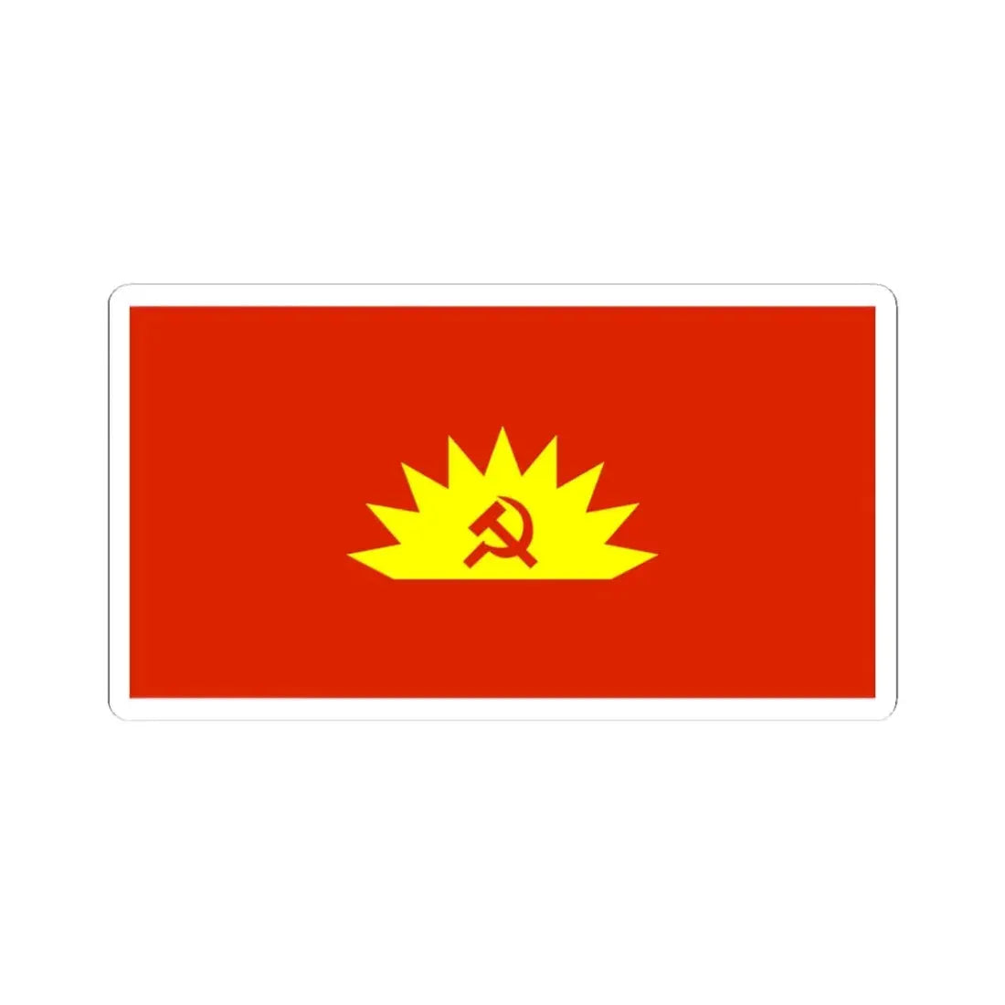 Flag of the Communist Party of Ireland (Ireland) STICKER Vinyl Kiss-Cut Decal 3 Inch White - The Sticker Space