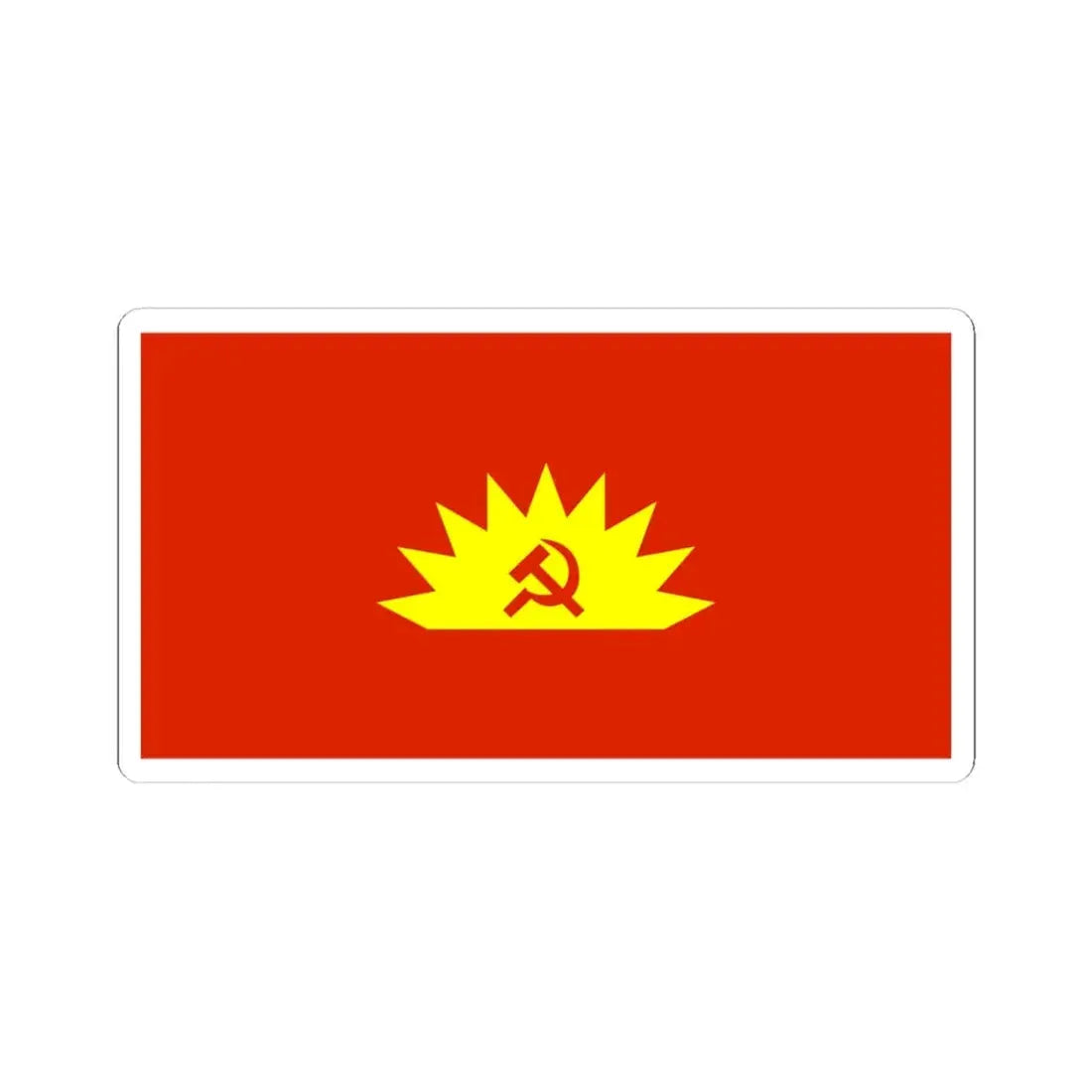 Flag of the Communist Party of Ireland (Ireland) STICKER Vinyl Kiss-Cut Decal 4 Inch White - The Sticker Space